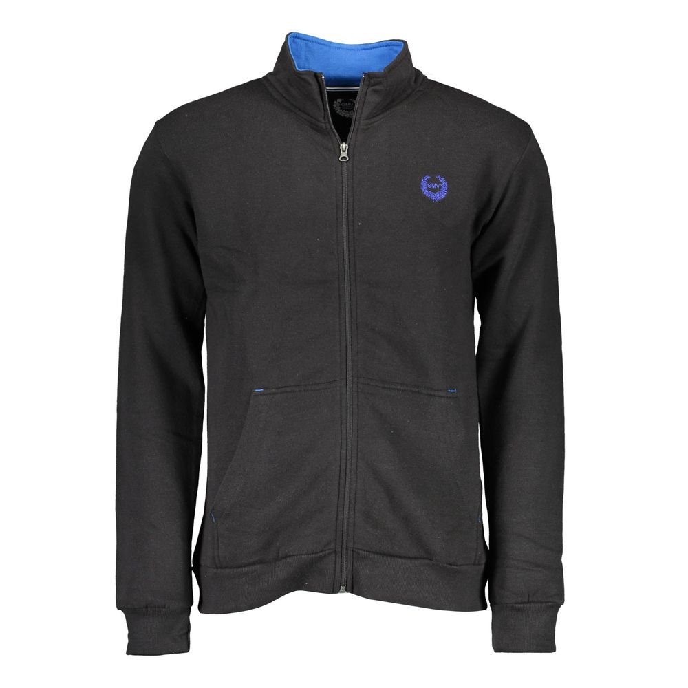 Black Polyester Men's Sweatshirt