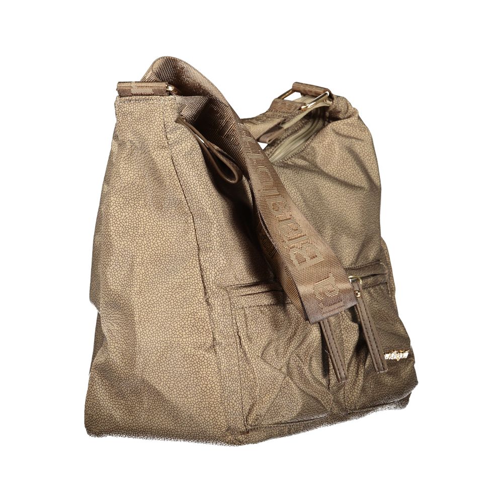 Beige Polyester Women Handbag