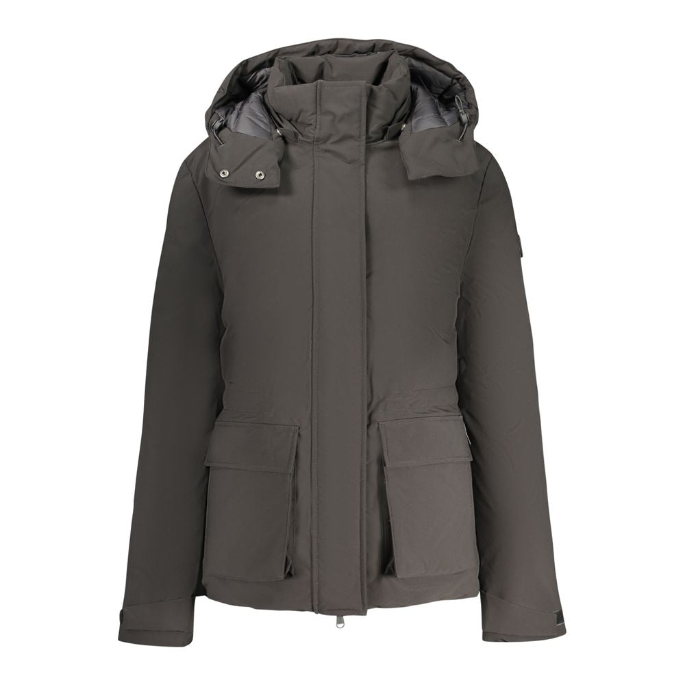 Black Polyester Women Jacket